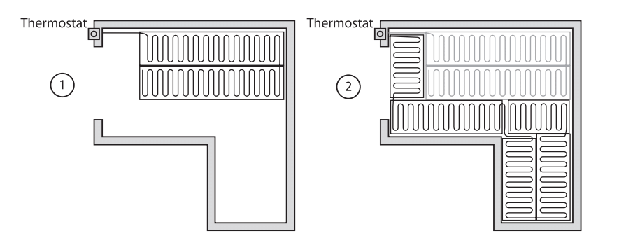 connect two mats to one thermostat